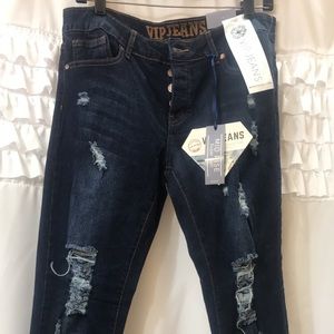 Brand new V.i.p ripped jeans size 9/10 👑